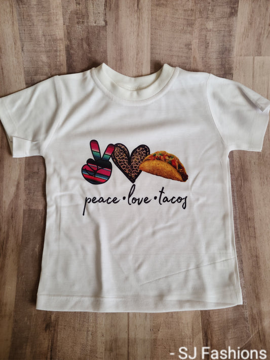 Peace Love Tacos Girls Shirt boys Shirt Cinco de mayo