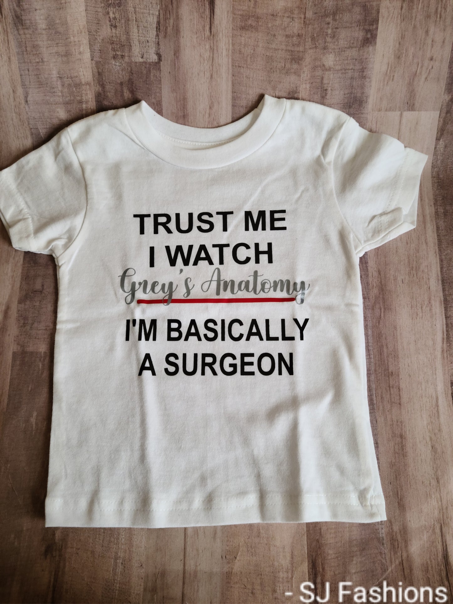 Trust me I watch Grey's Anatomy Girls Shirt Boys Shirt