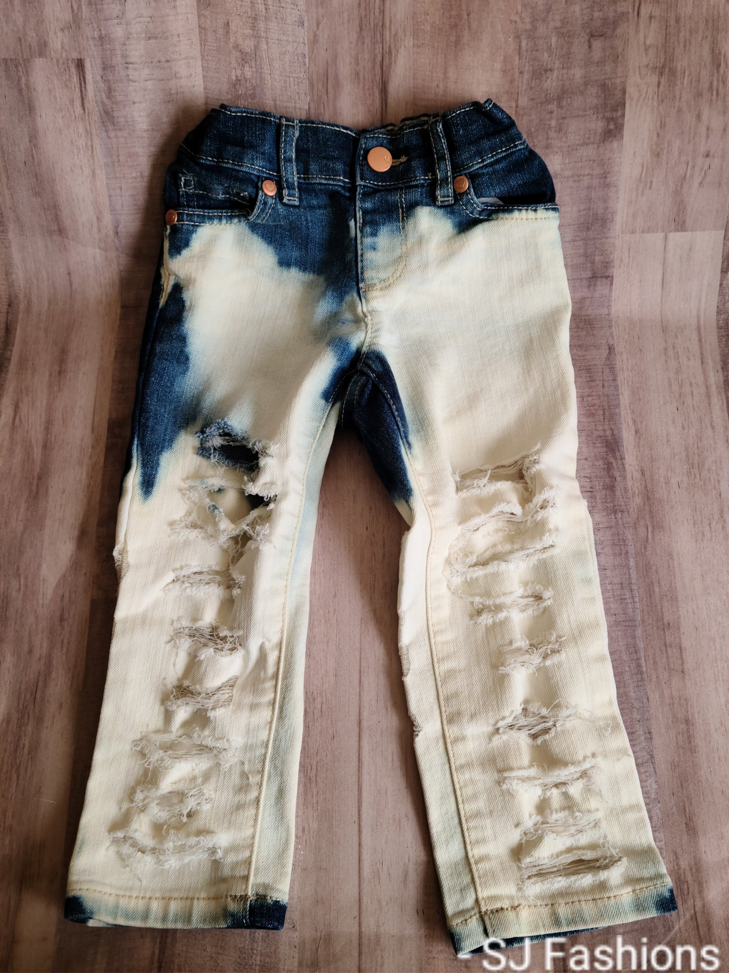 Bleach Bum Girls Distressed Jeans