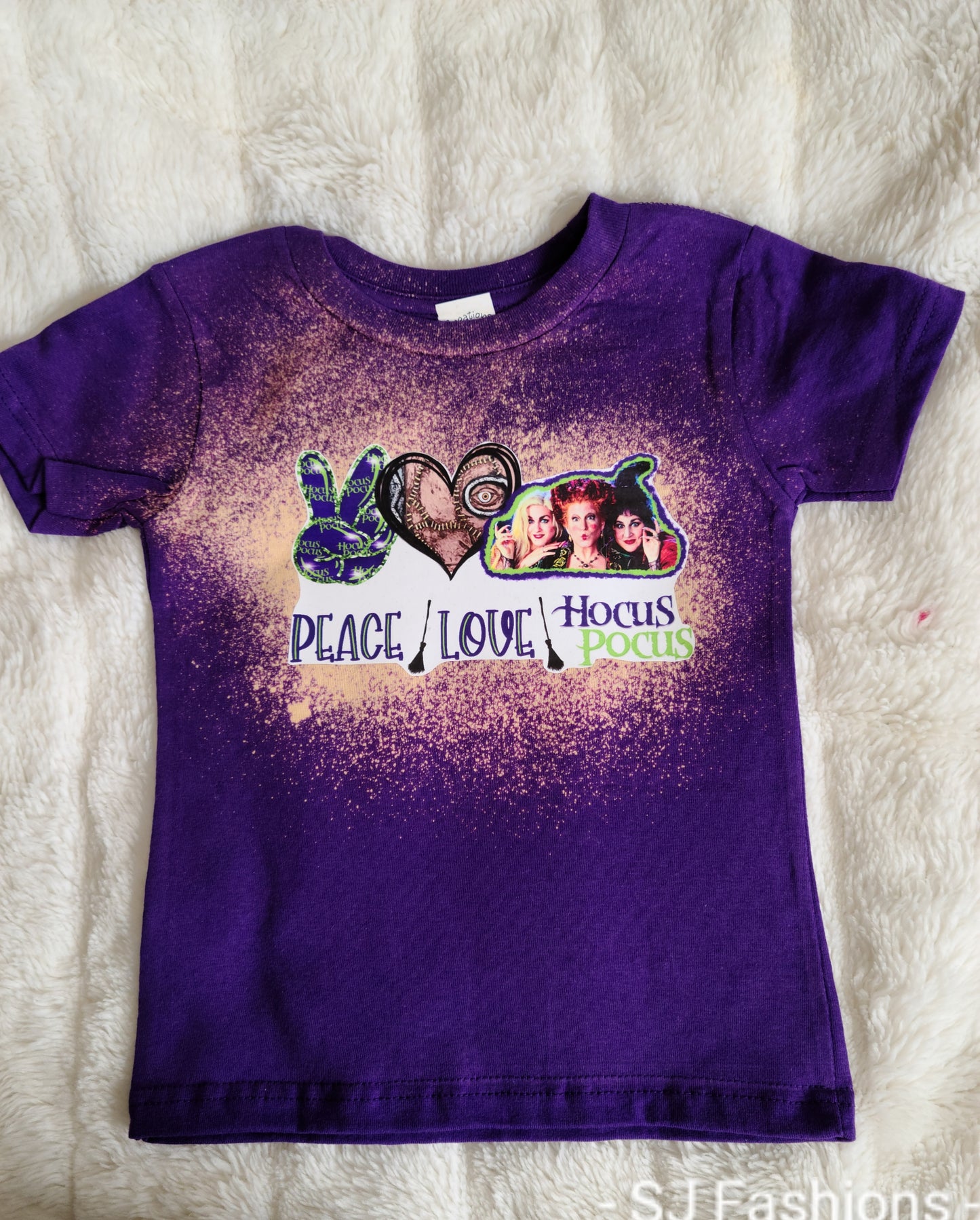 Peace Love Hocus Pocus Girls Shirt Halloween