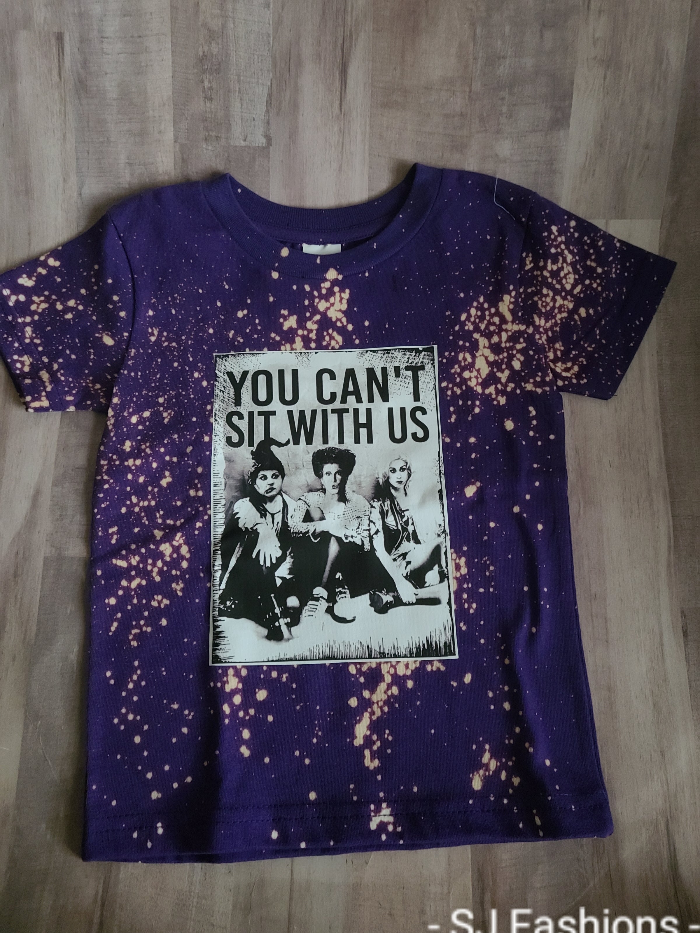 You can't sit with us Hocus Pocus Halloween Girls Shirt Ladies Shirt