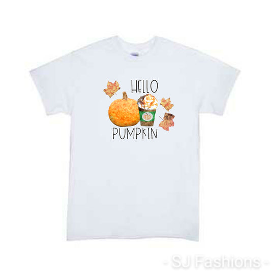 Hello Pumpkin Fall Girls Shirt