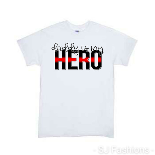 Daddy Is My Hero Girls Shirt Boys Shirt