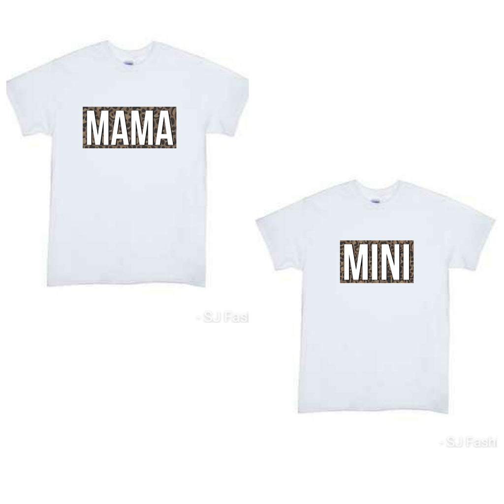 Mama and Mini Mommy and Me Adult Ladies Shirt Girls Shirt