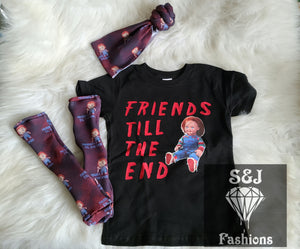 Chucky Friends Till The End Boys Shirt Girls Shirt Halloween