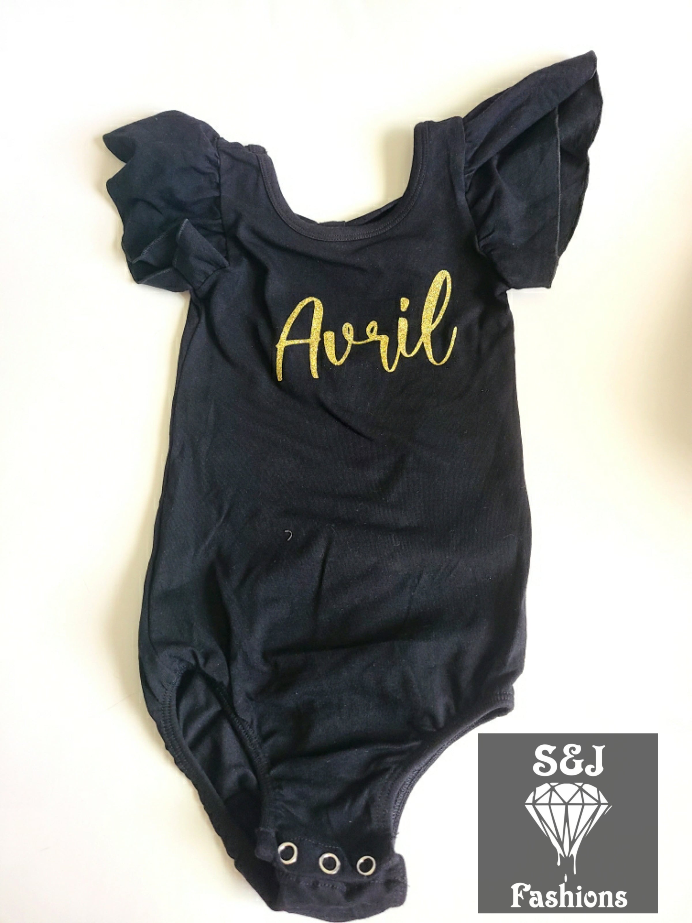 Personalized Name Flutter Leo Leotards