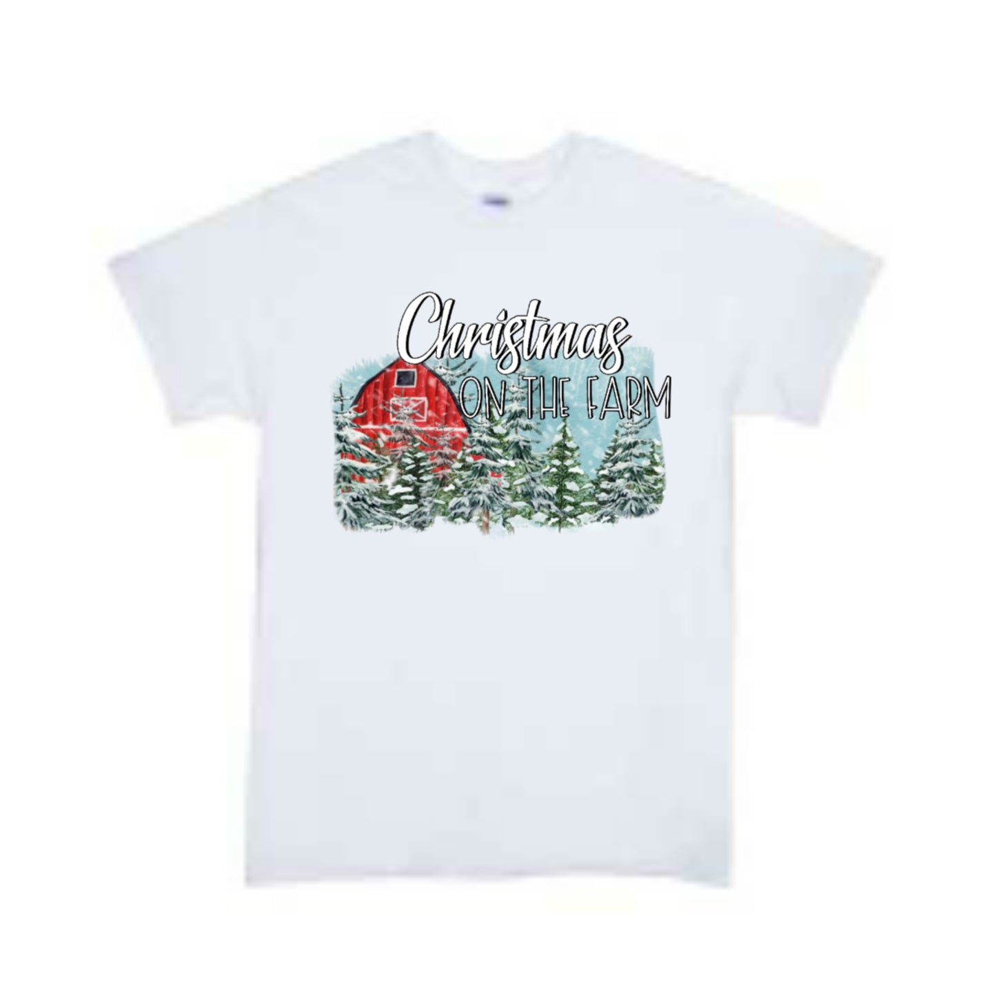 Christmas on the farm Boys Shirt Girls Shirt Ladies Shirt Mens Shirt