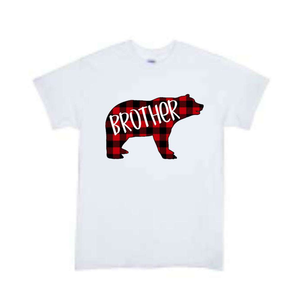 Brother Bear Buffalo Plaid Christmas Boys Shirt Girls Shirt Ladies Shirt Mens Shirt