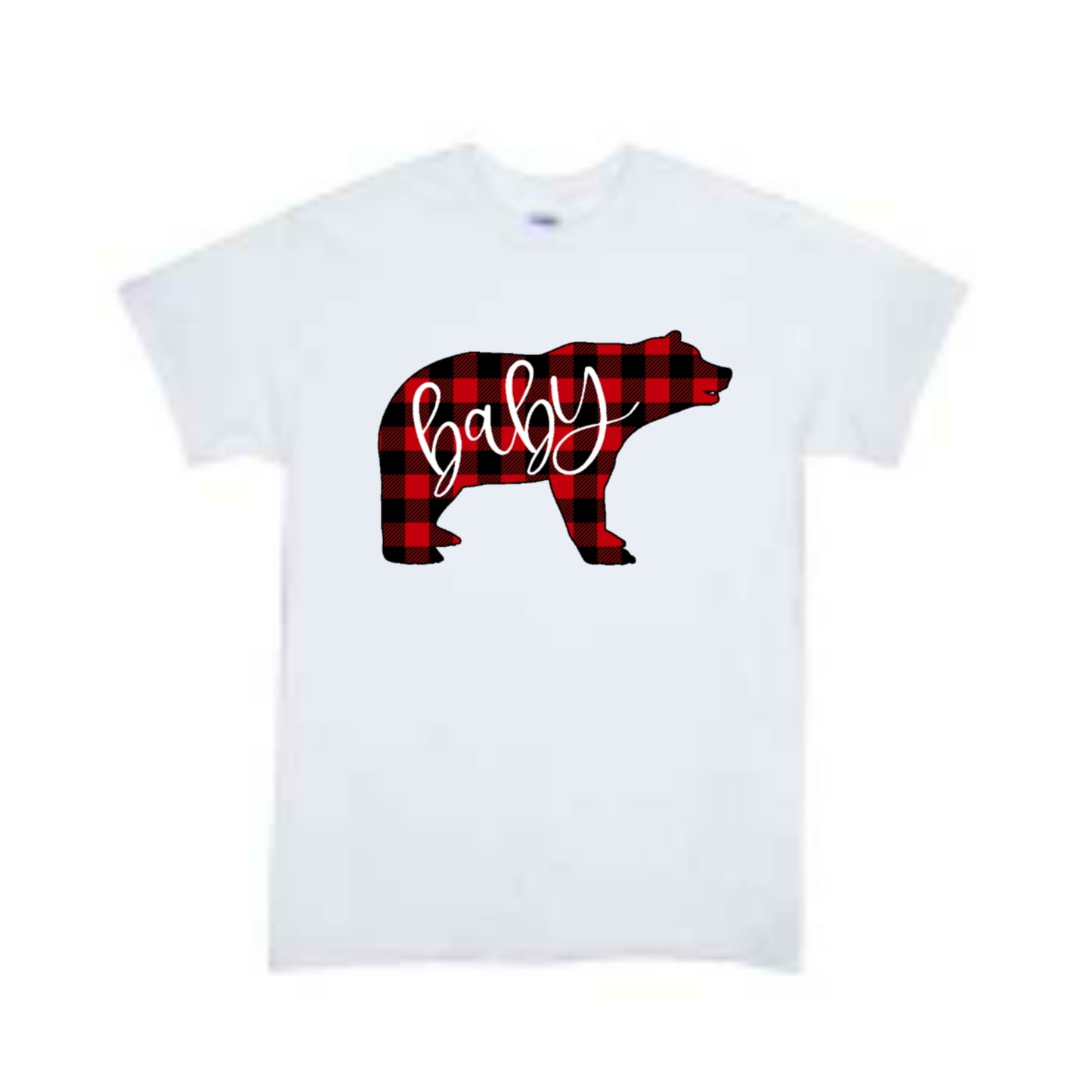 Baby Bear Buffalo Plaid Christmas Boys Shirt Girls Shirt Ladies Shirt Mens Shirt