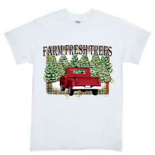 Farm Fresh Trees Christmas Boys Shirt Girls Shirt Ladies Shirt Mens Shirt