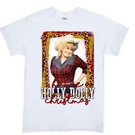 Holly Dolly Christmas Boys Shirt Girls Shirt Ladies Shirt Mens Shirt