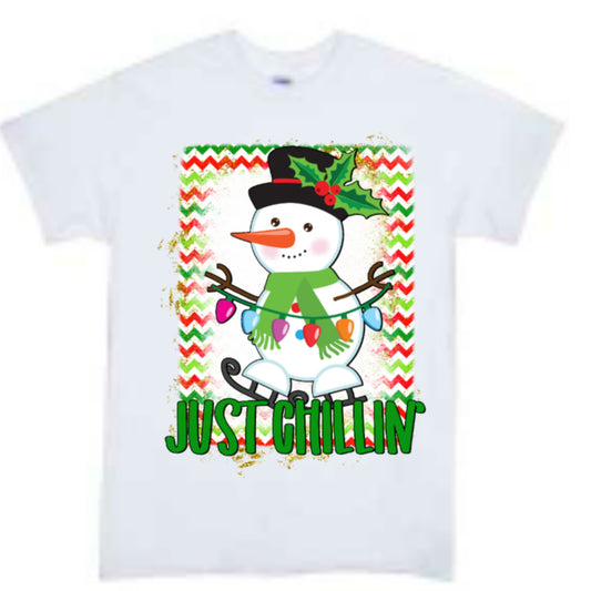 Just Chillin Christmas Boys Shirt Girls Shirt Ladies Shirt Mens Shirt