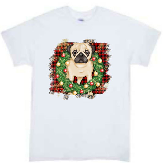 Christmas Pug Boys Shirt Girls Shirt Ladies Shirt Mens Shirt