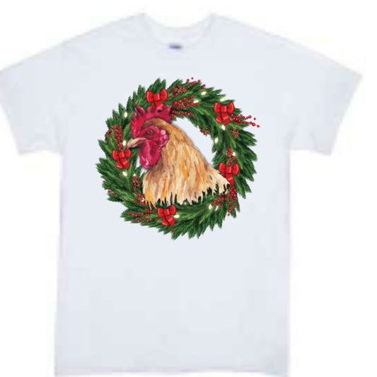 Christmas Rooster Boys Shirt Girls Shirt Ladies Shirt Mens Shirt