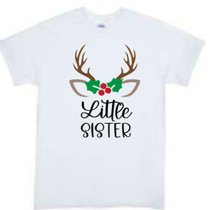 Little sister Christmas Boys Shirt Girls Shirt Ladies Shirt Mens Shirt