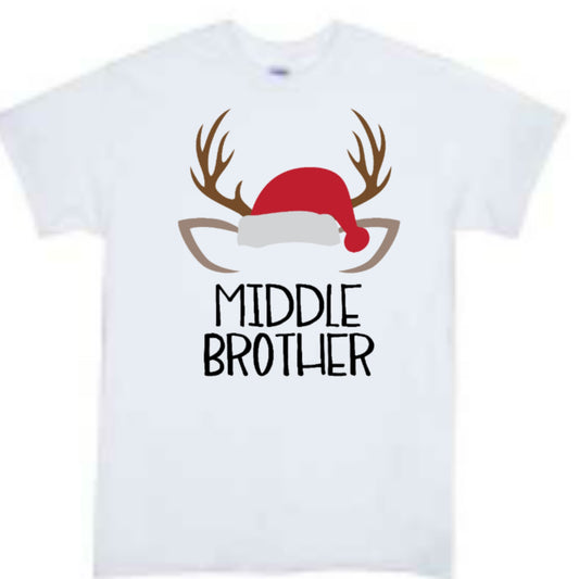 Middle Brother Christmas Boys Shirt Girls Shirt Ladies Shirt Mens Shirt