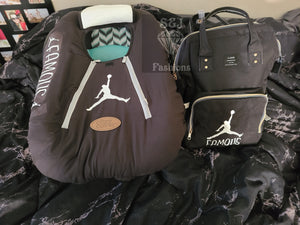 Personalized Car Seat Cover & Diaper Bag