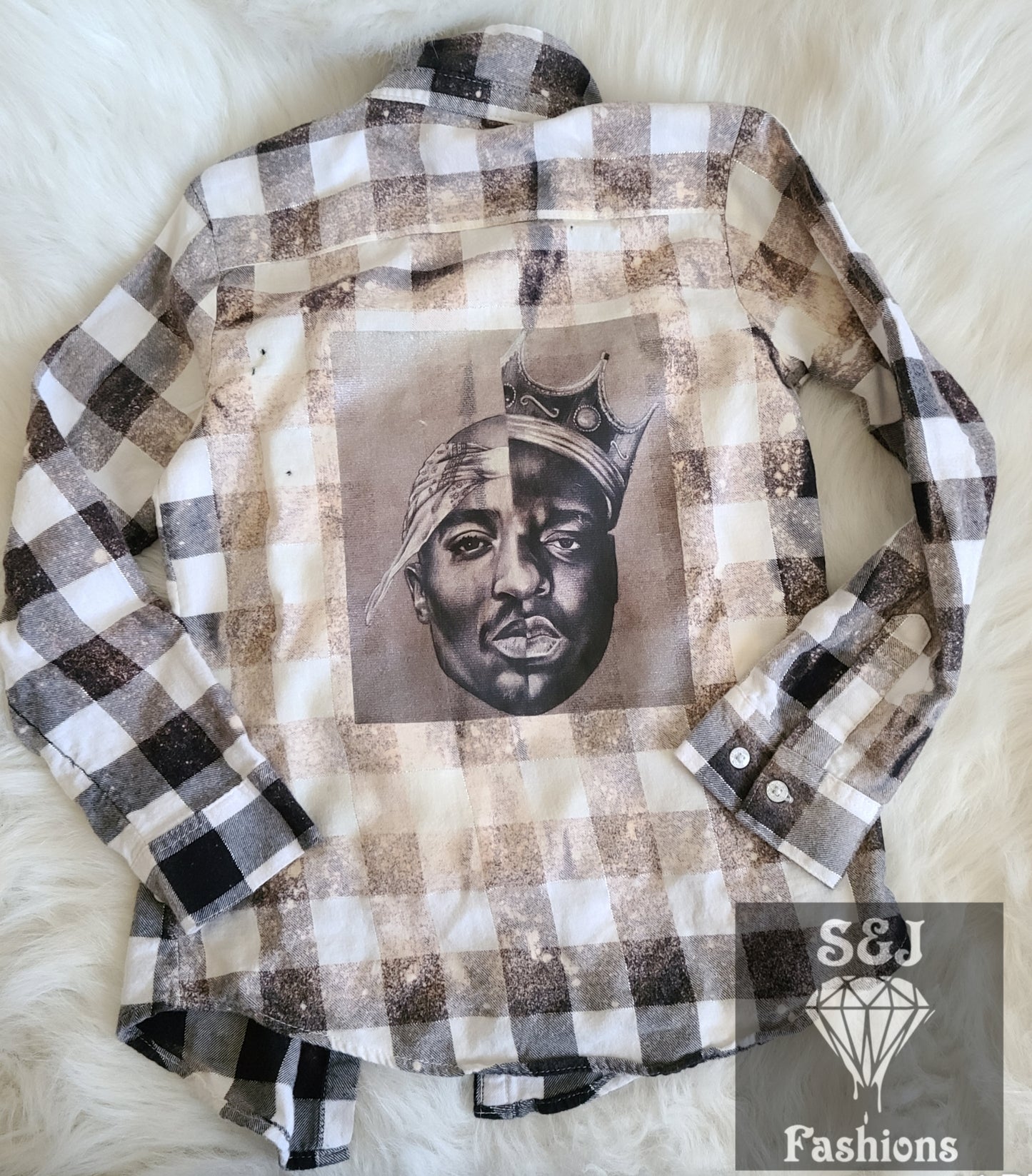 Tupac Biggie Acid Flannel