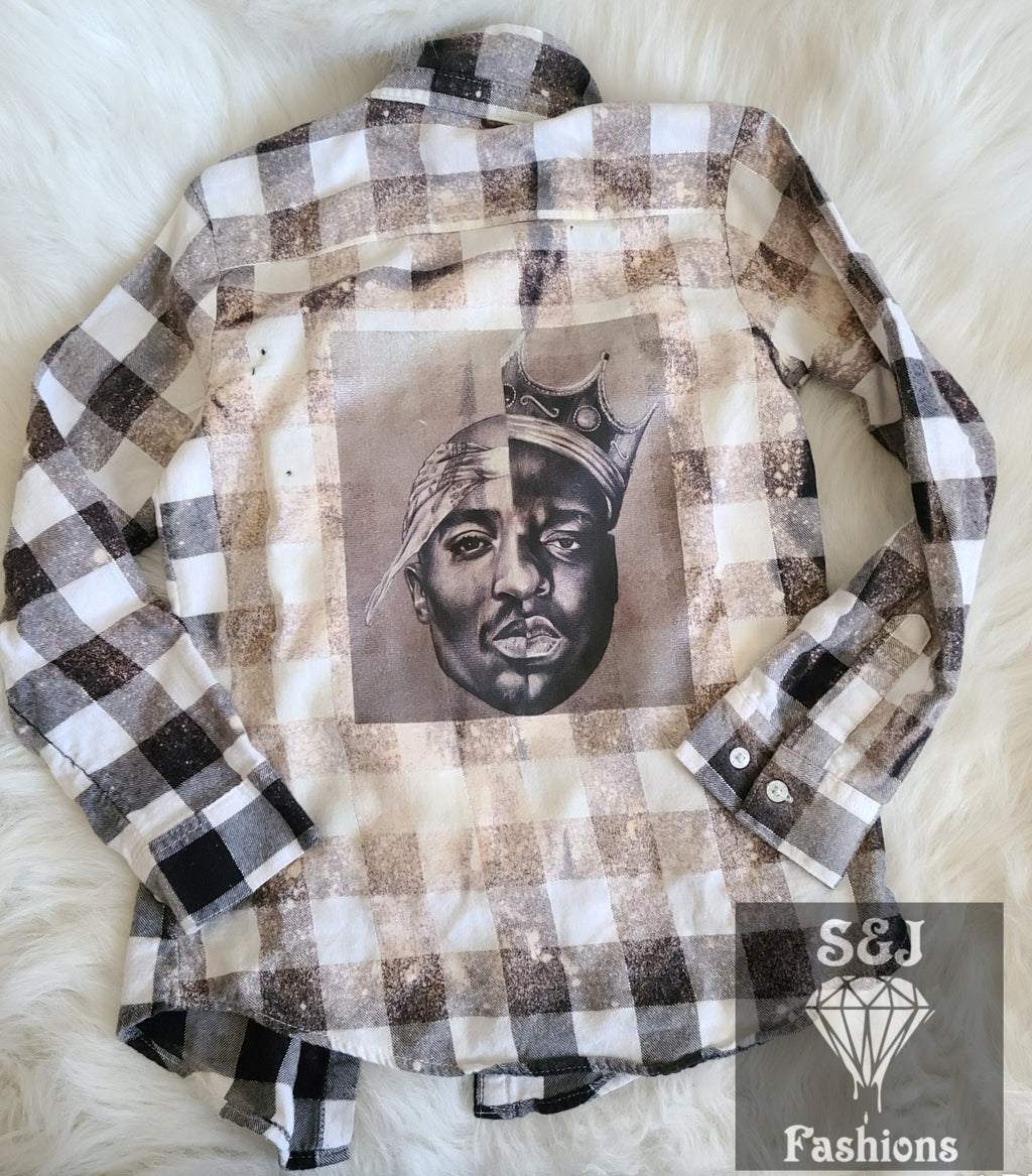 Tupac Biggie Acid Flannel