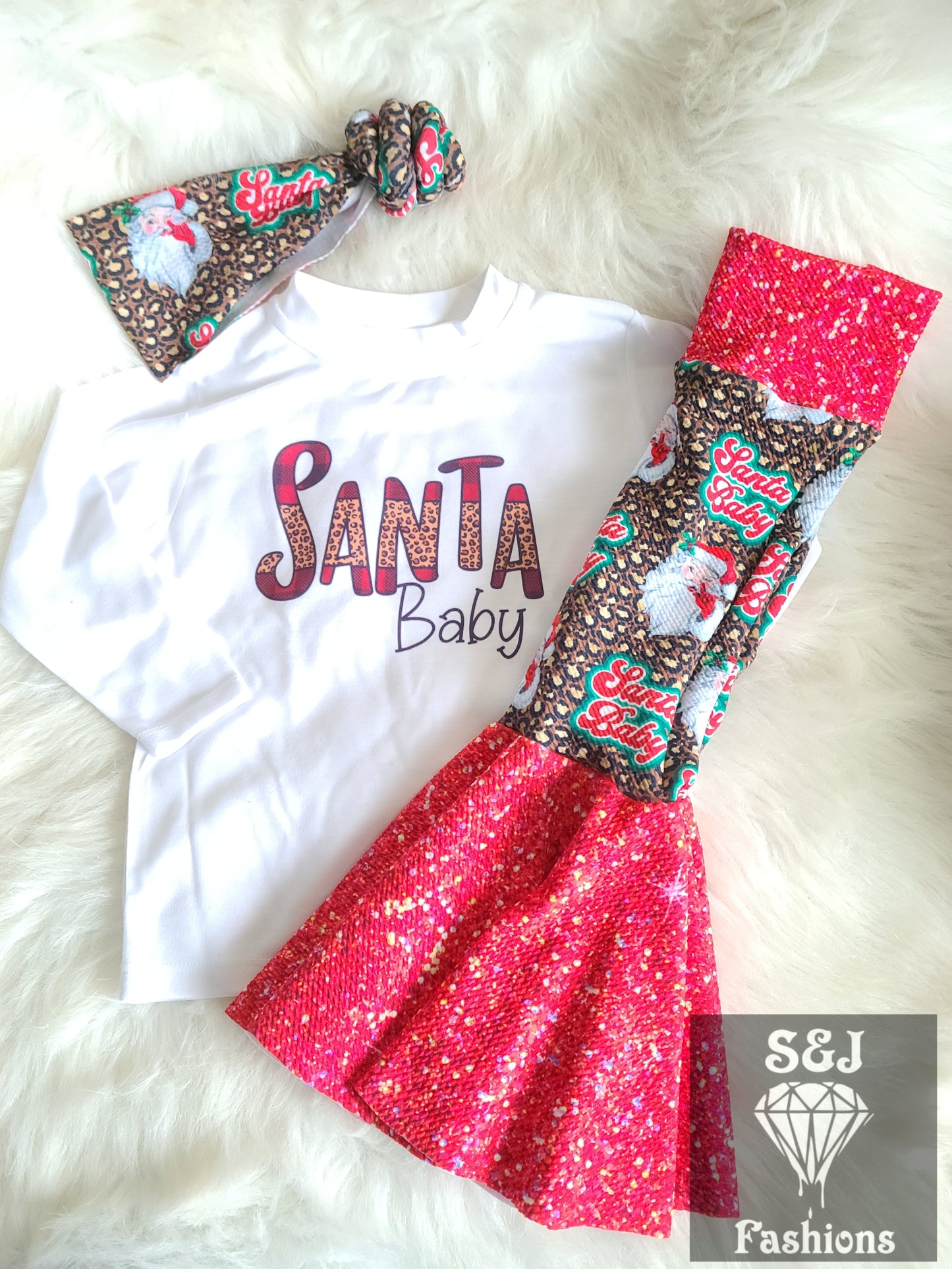 Santa Baby Christmas Girls Shirt Ladies Shirt