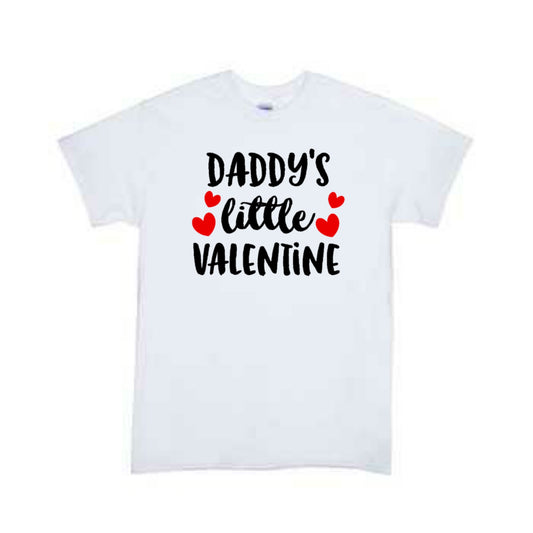 Daddy's little Valentine Girls Shirt Boys Shirt