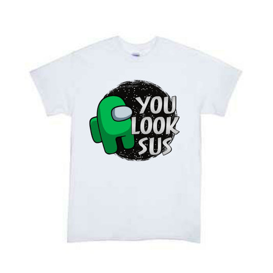 Among Us You Look Sus Girls Shirt Boys Shirt Ladies Shirt Mens Shirt