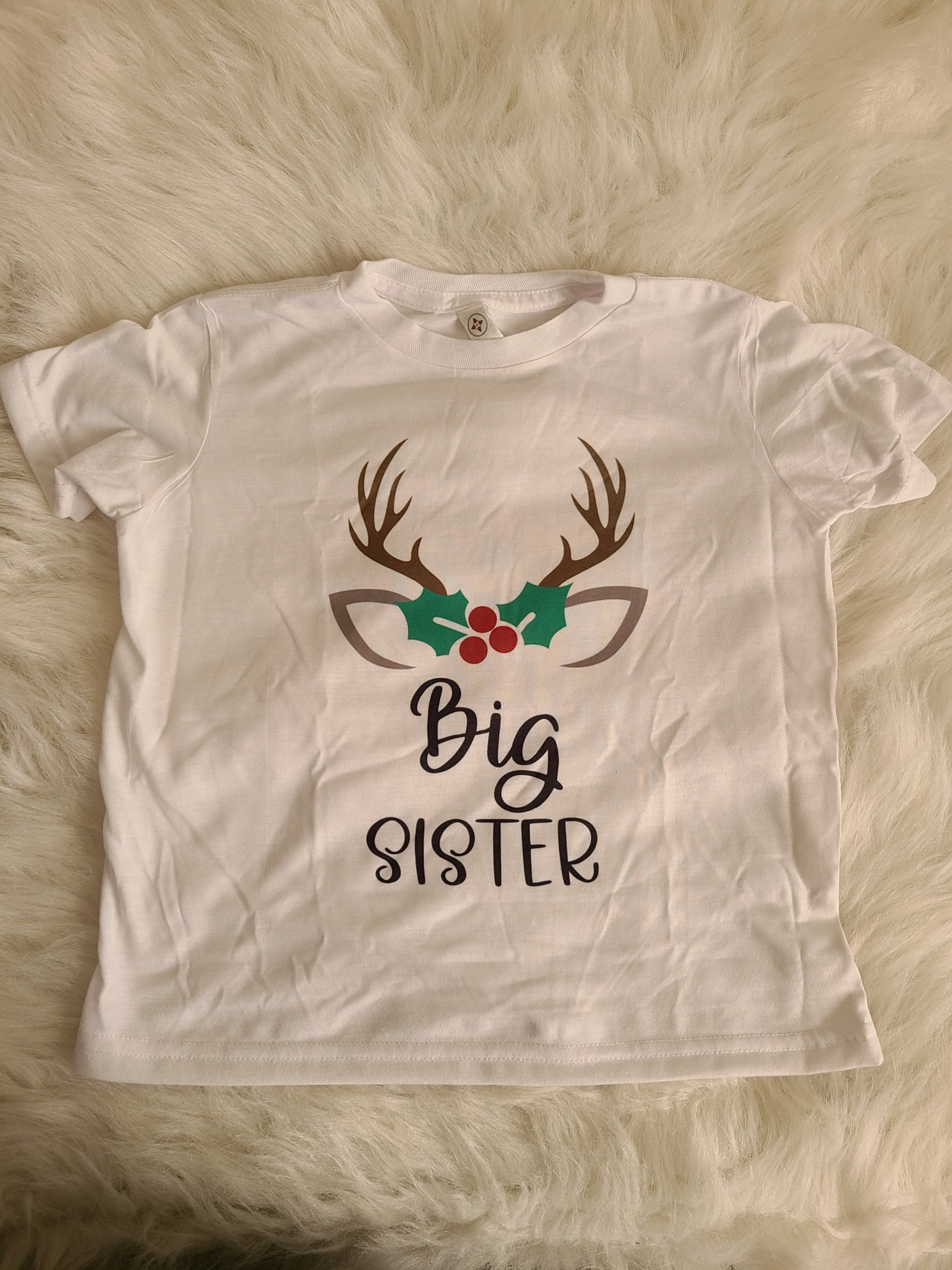 Big Sister Christmas Girls Shirt Ladies Shirt