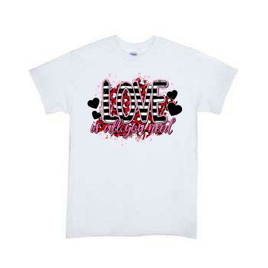 Love is all you need Valentines Girls Shirt Ladies Shirt
