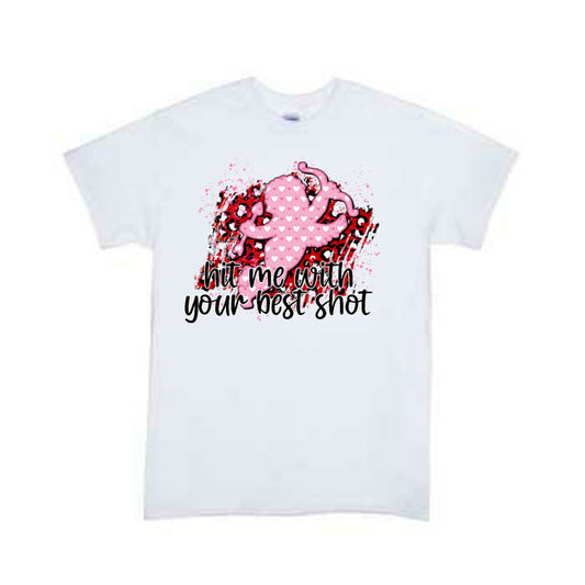 Hit Me With Your Best Shot Valentines Boys Shirt Girls Shirt Ladies Shirt Mens Shirt