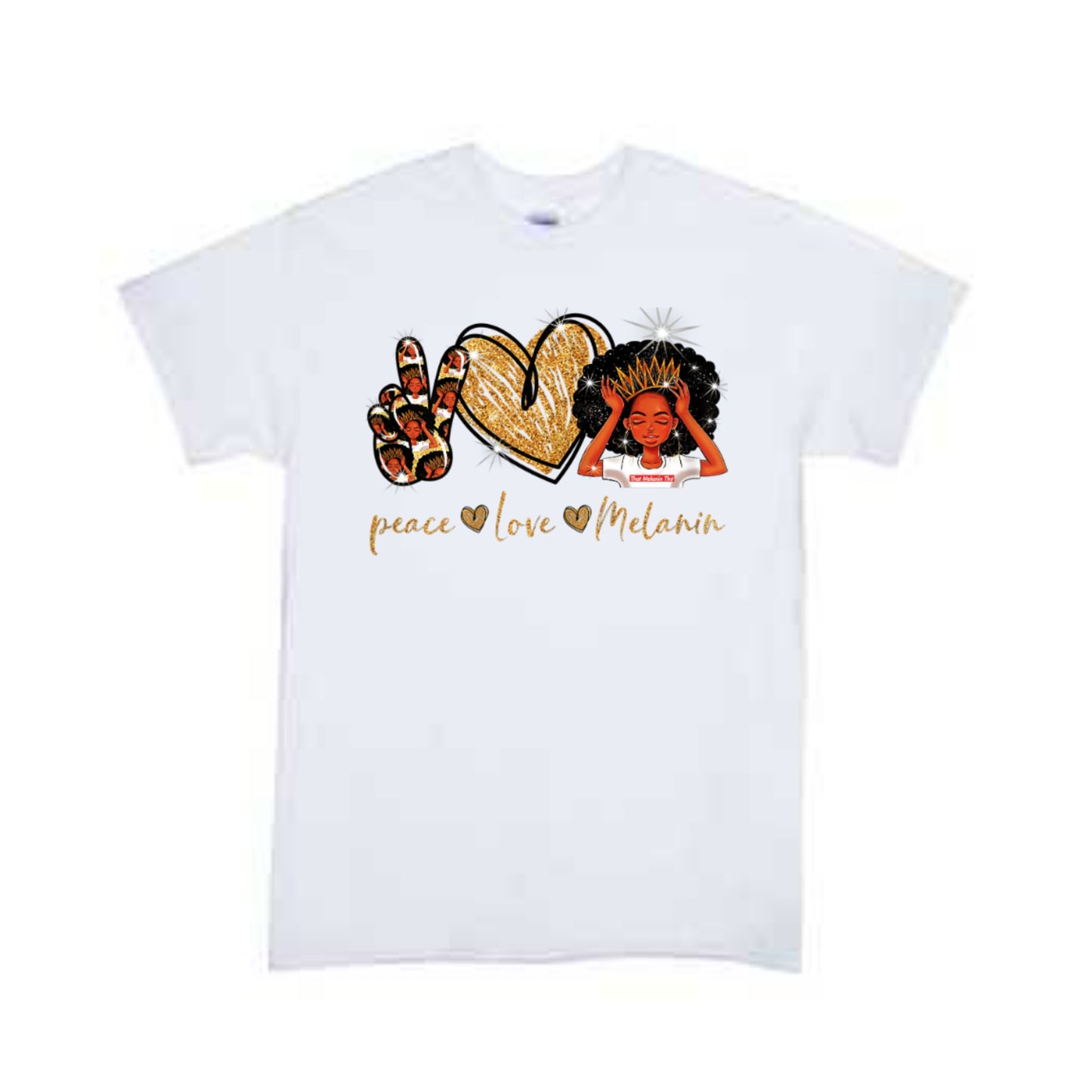 Peace Love Melanin Girls Shirt Ladies Shirt