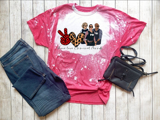 Peace Love Criminal Minds Boys Shirt Girls Shirt Ladies Shirt Mens Shirt