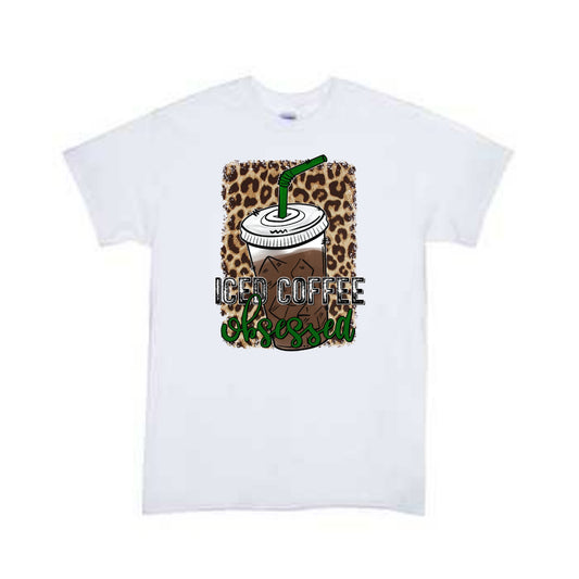 Iced Coffee Obesessed Ladies shirt