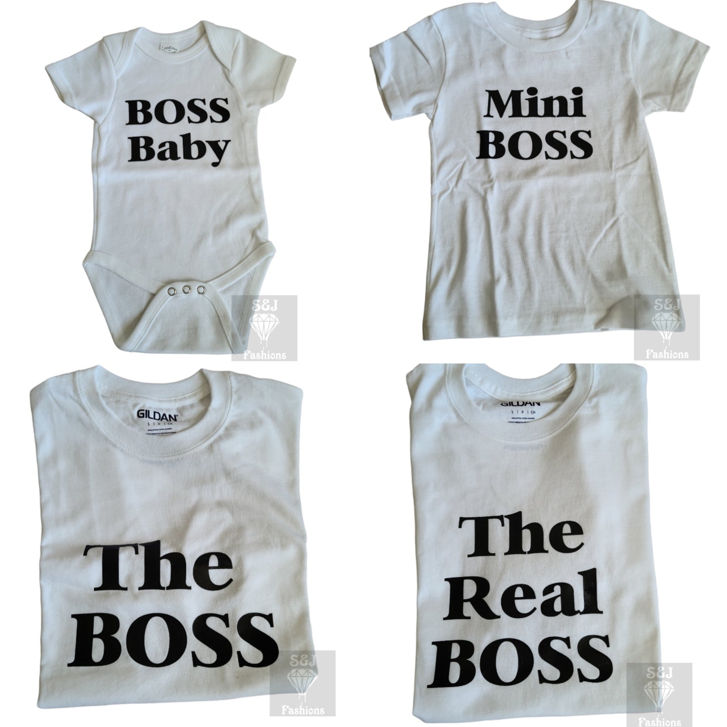 Family Shirts Boss Baby Mini Boss The Boss The Real Boss Ladies Shirt Mens Shirt Boys Shirt Girls Shirt