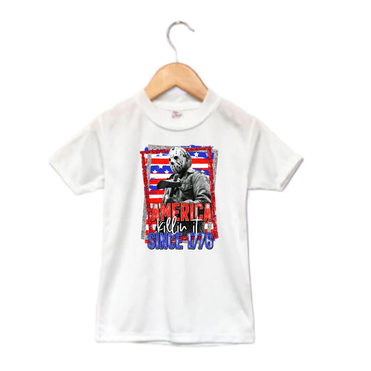 America Killin It 4th of July Girls Shirt Boys Shirt