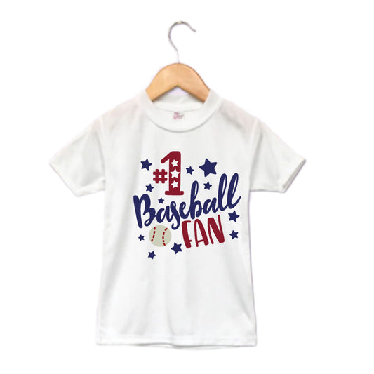 #1 Baseball Fan Boys Shirt Girls Shirt