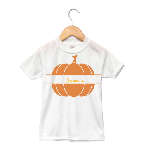 Personalized Pumpkin Girls Shirt Boys Shirt Fall