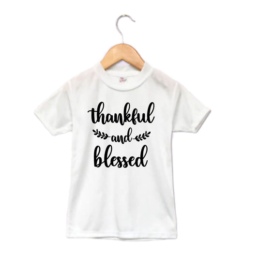 Thankful & Blessed Fall Girls Shirt Ladies Shirt Boys Shirt