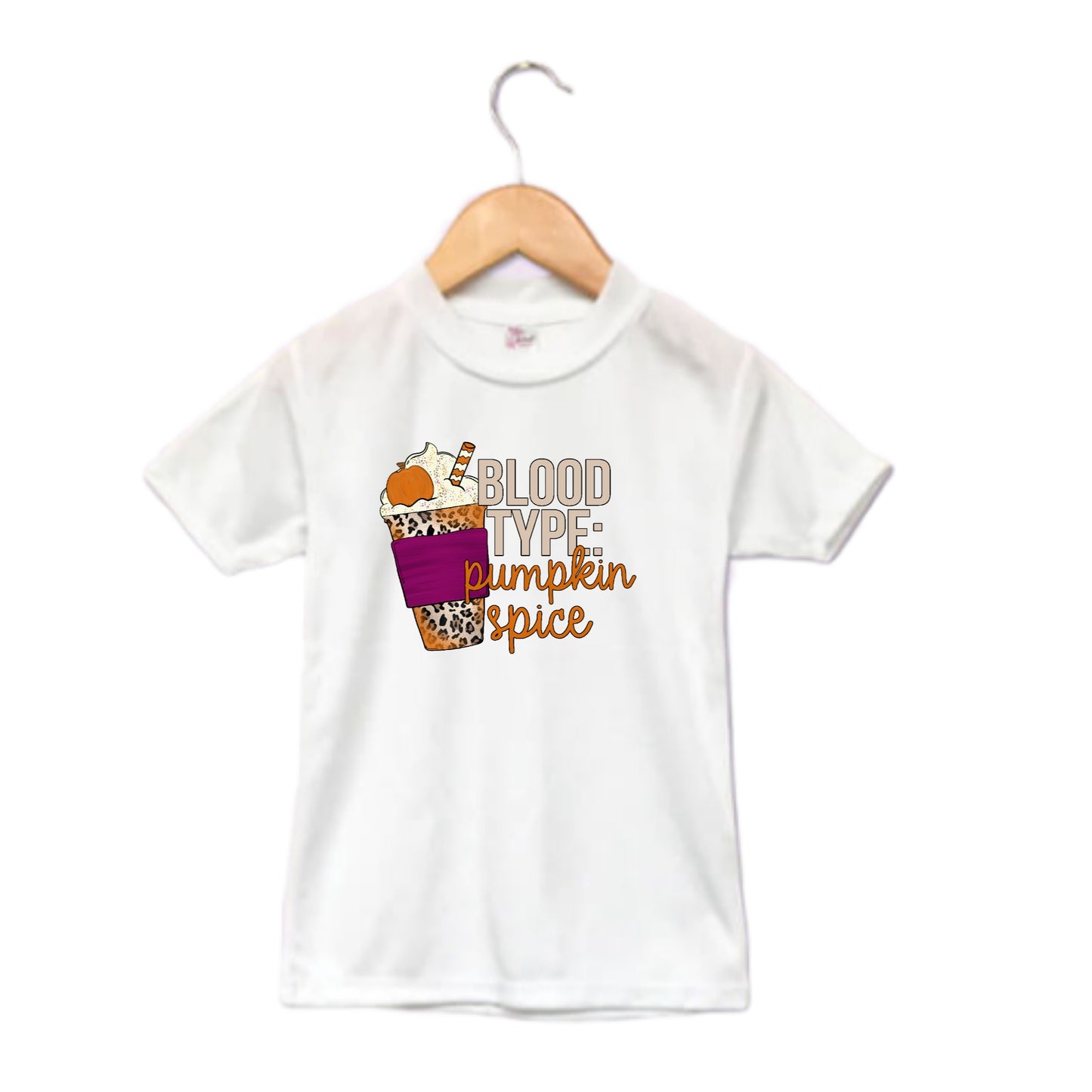 Blood Type Pumpkin Spice Ladies Shirt Thanksgiving Fall