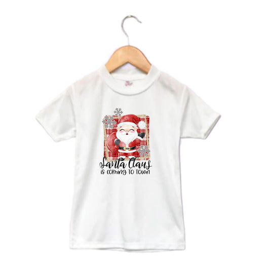 Santa Claus Is Coming To Town Christmas Ladies Shirt Girls Shirt Boys Shirt Mens Shirt
