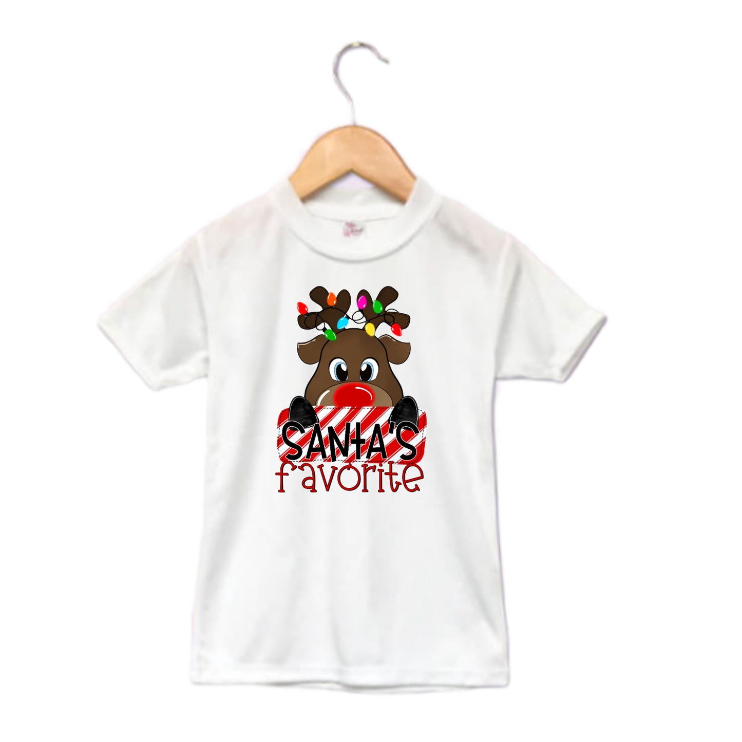 Santas Favorite Christmas Girls Shirt Boys Shirt Ladies Shirt