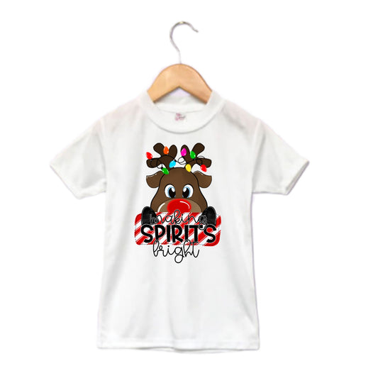 Making Spirits Bright Christmas Girls Shirt Boys Shirt Ladies Shirt