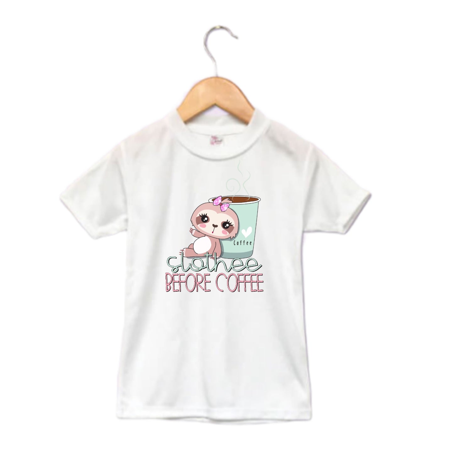 Sloth Before Coffee Girls Shirt Ladies Shirt