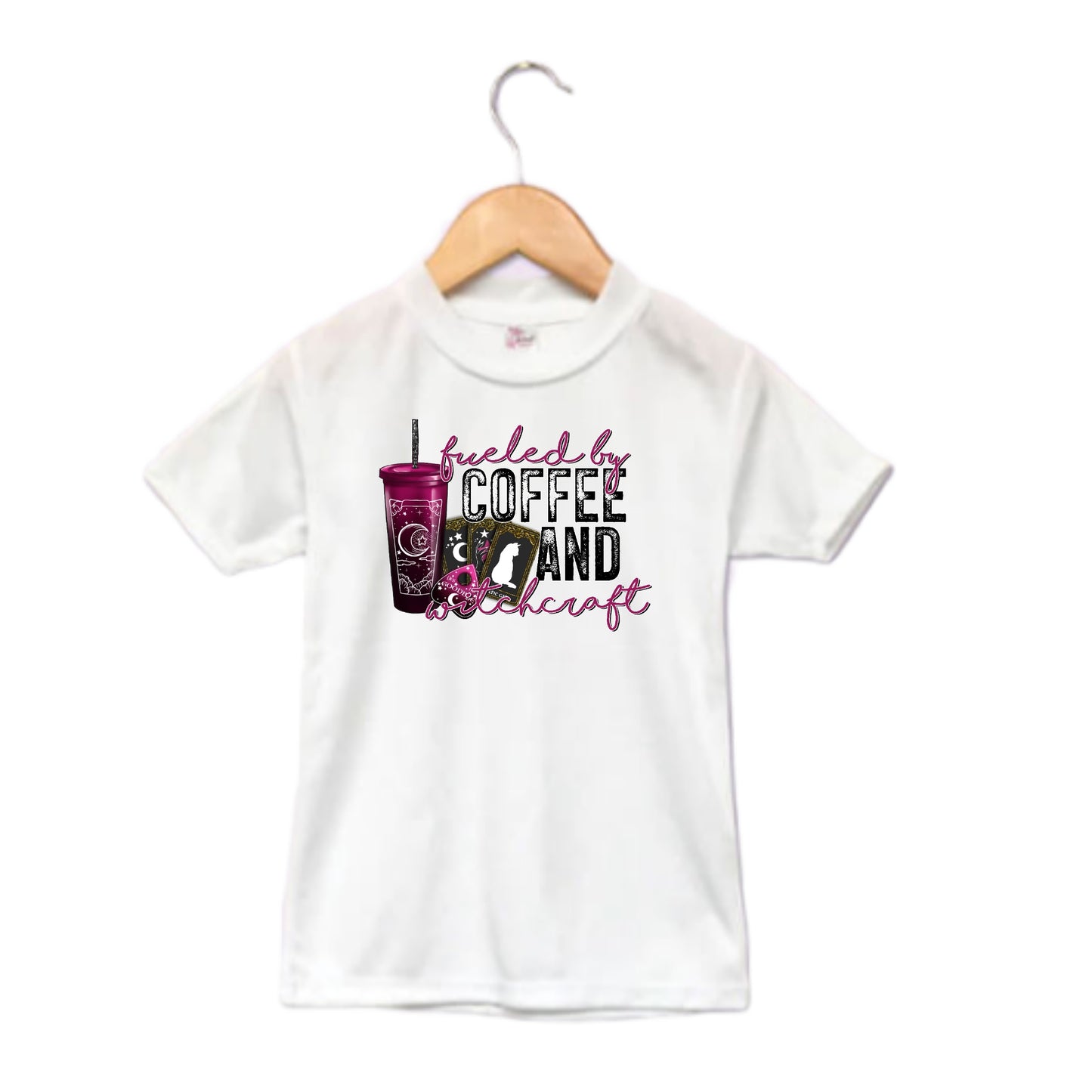 Fuled By Coffee & Witchcraft Girls Shirt Ladies Shirt