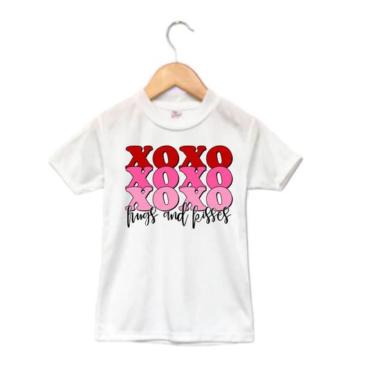 XOXO Hugs & Kisses Valentine's Girls Shirt Ladies Shirt