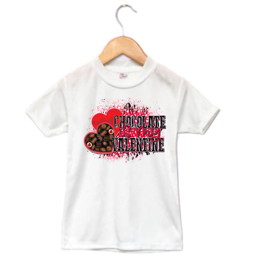 Chocolate Is My Valentine Girls Shirt Boys Shirt