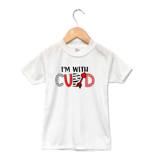 I'm With Cupid Valentines Boys Shirt Girls Shirt