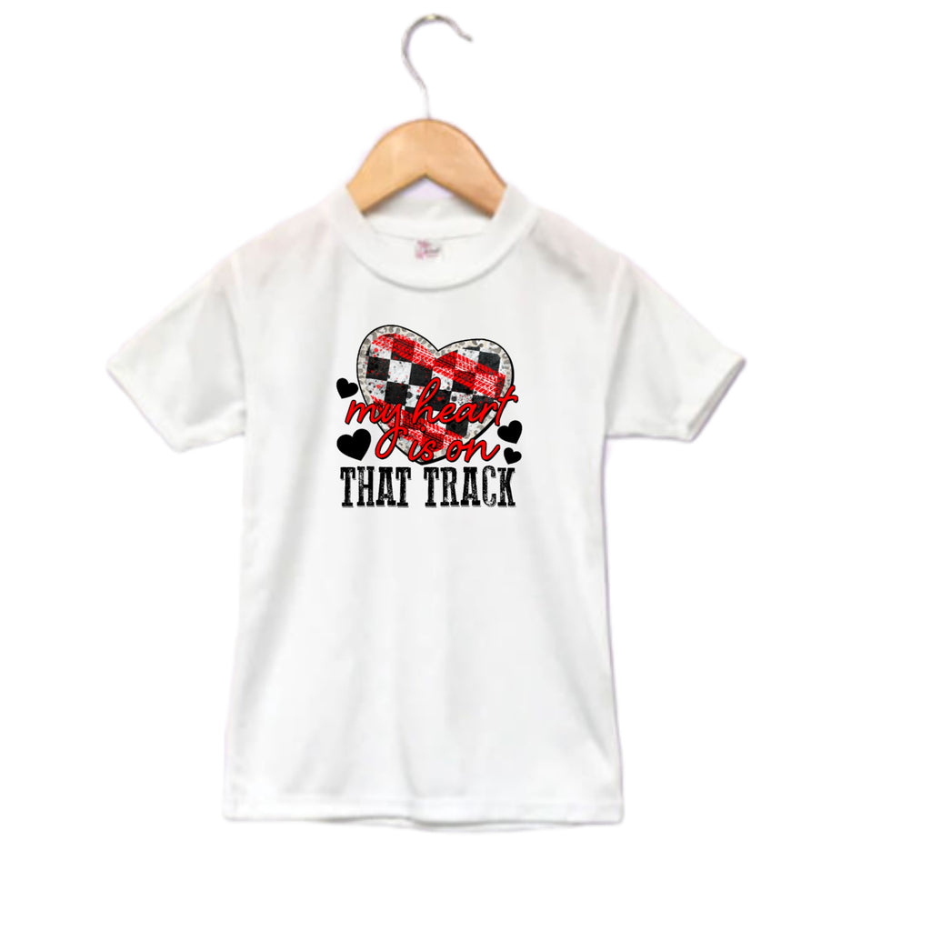 My Heart Is On That Track Girls Shirt Ladies Shirt