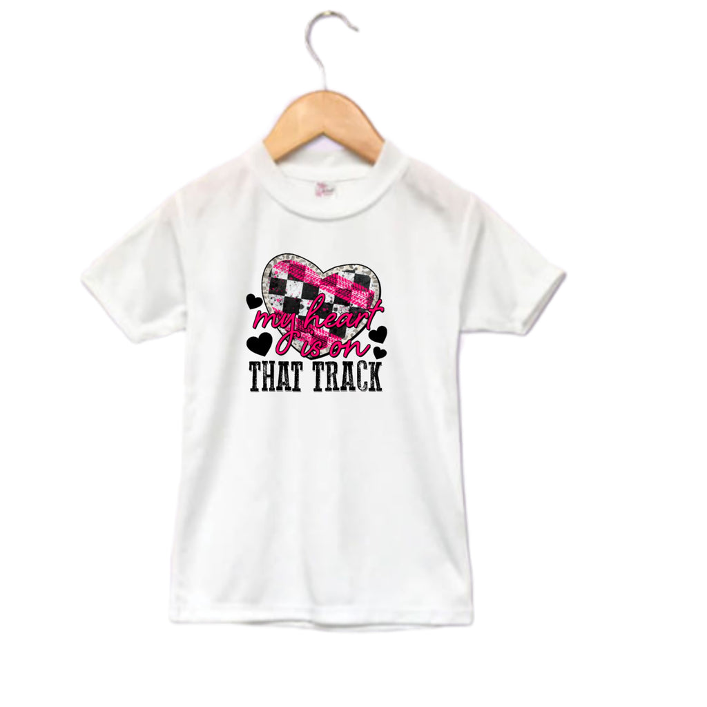 My Heart Is On That Track Girls Shirt Ladies Shirt