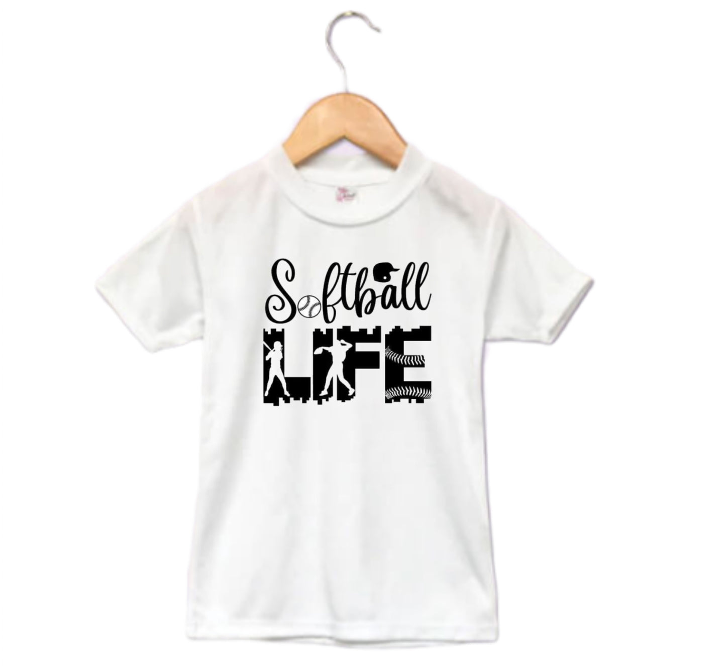 Softball Life Ladies Shirt Girls Shirt