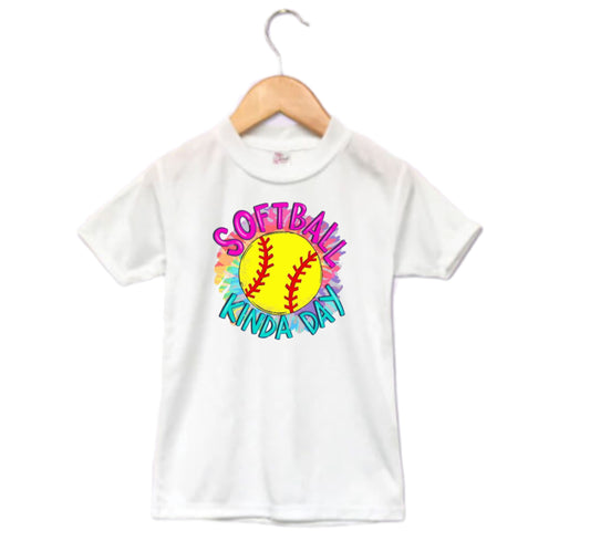 Softball Kinda Day Ladies Shirt Girls Shirt